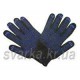 Перчатки трикотажные черные с синей ПВХ точкой (класс 8611)