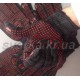 Перчатки трикотажные черные с красной ПВХ точкой (класс 10к110)